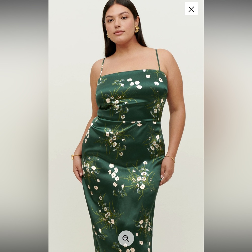 Reformation Frankie Silk Dress 💚